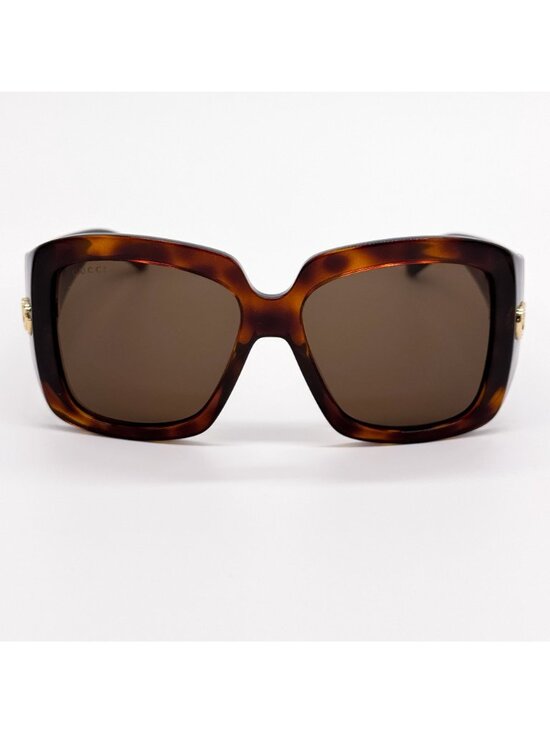 New Gucci Havana Brow Women Oversized Sunglasses GG1402S 002 main image 9
